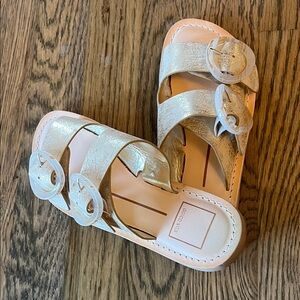 Dolce Vita Gold Double Strap Sandals size 5